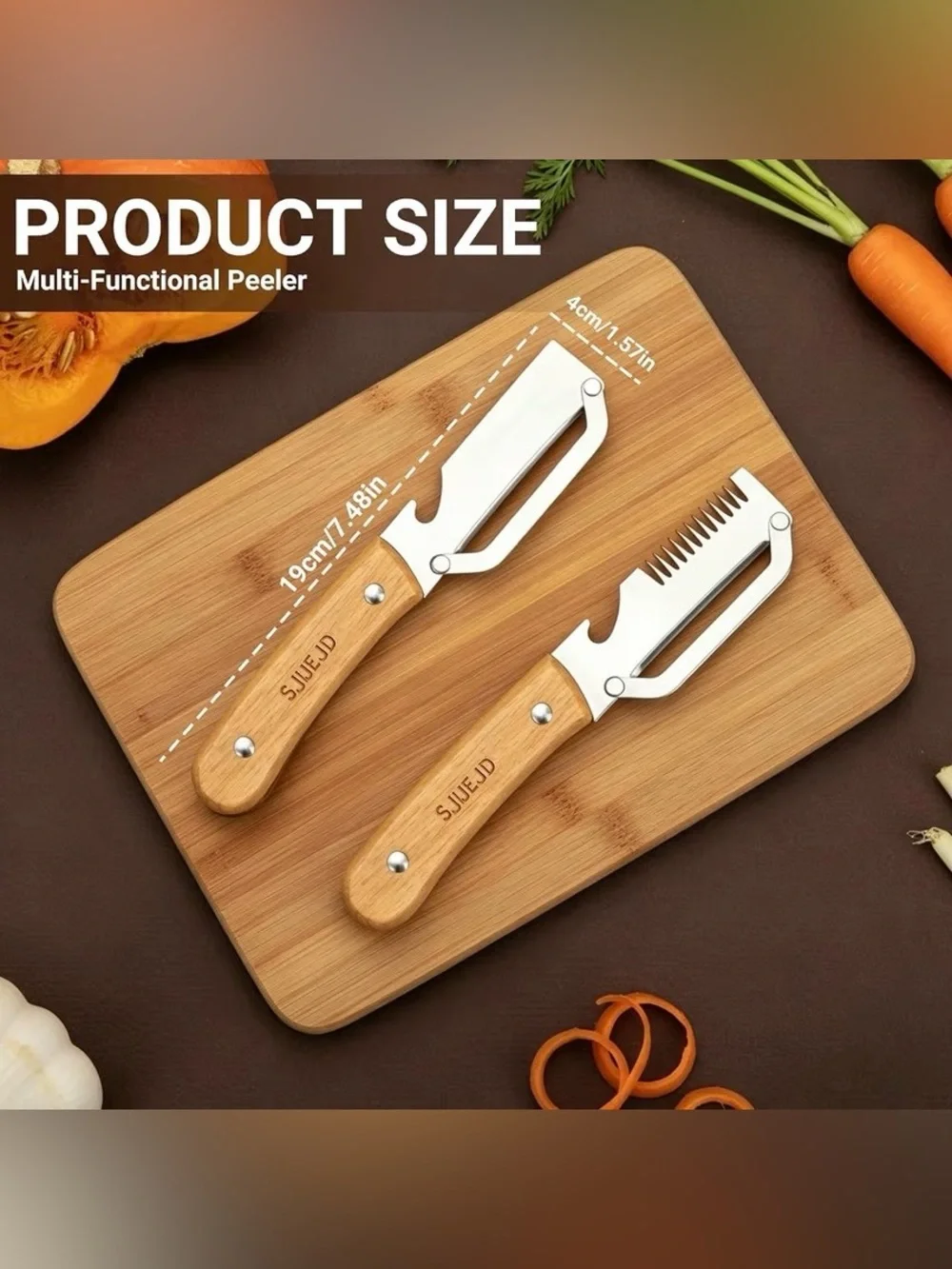 Multifunctional Vegetable Peeler and Julienne Peeler (1Pc)